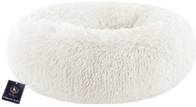 딩동펫 반려동물 폭신 도넛 방석, 크림, 1개