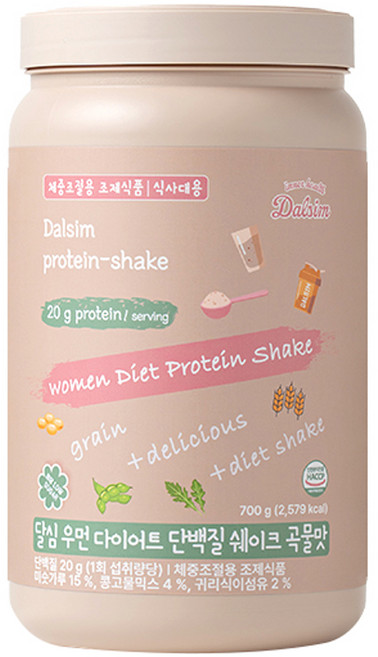 달심 우먼 다이어트 단백질 쉐이크 곡물맛, 700g, 1개