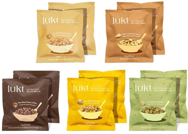 룩트 그래놀라 베스트팩 시리얼 5종 x 2p 세트 250g, 25g, 1세트