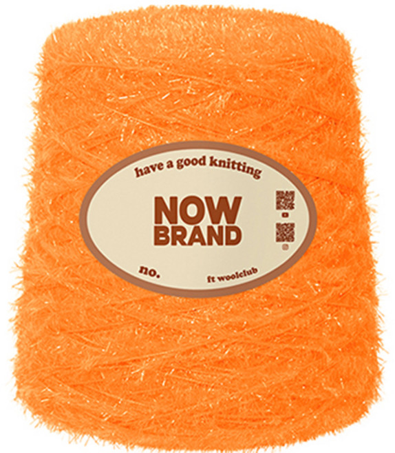 울클럽 나우브랜드 대용량 고급 수세미실 600g, 143 감귤색, 1개