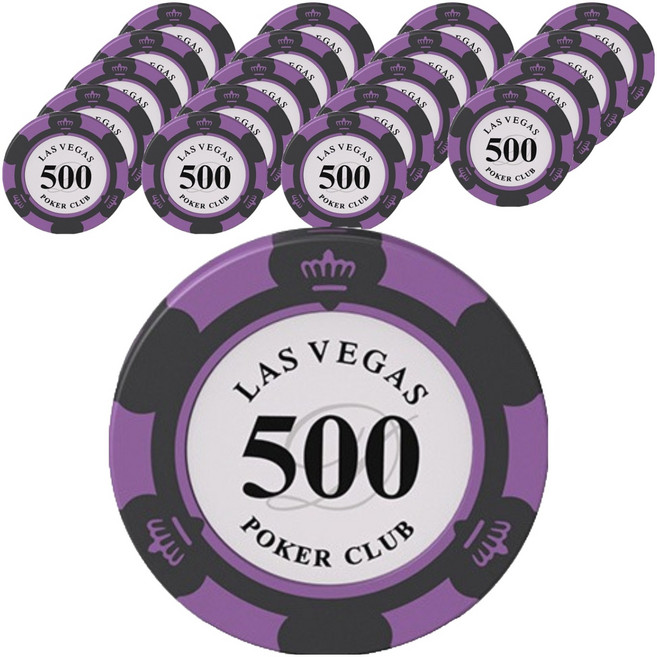 라스베가스 카지노 포커 게임 칩, 액면가 500, 20개