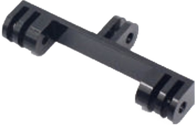 더블 고프로 어댑터 마운트 자전거 브라켓 액션캠 가민마운트 복합 브라켓, 블랙, 1개