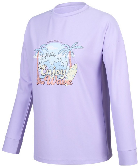 레노마 여성용 웨이브 긴팔 래쉬가드 RN-CS2F554