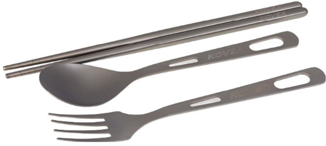 코베아 티타늄 커틀러리 세트, 실버, 1세트