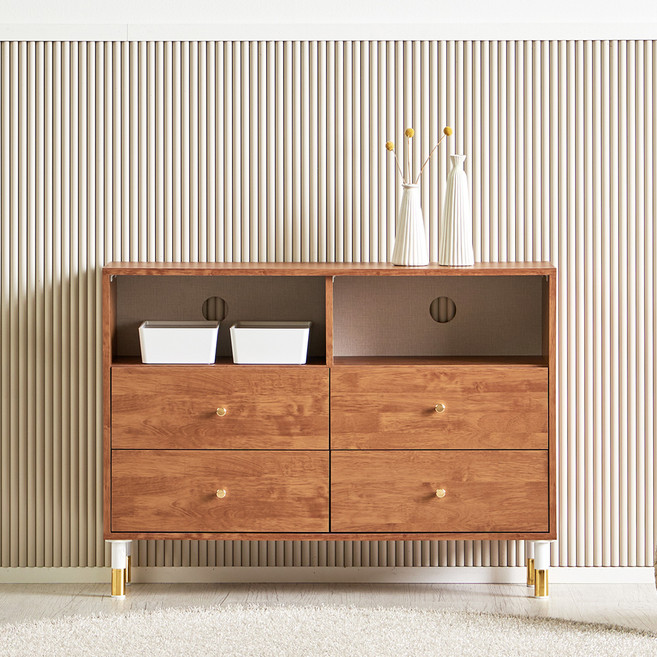 에코트렌드 토비 높은 티비 다이 거실장 서랍장 1000 방문설치, 오크