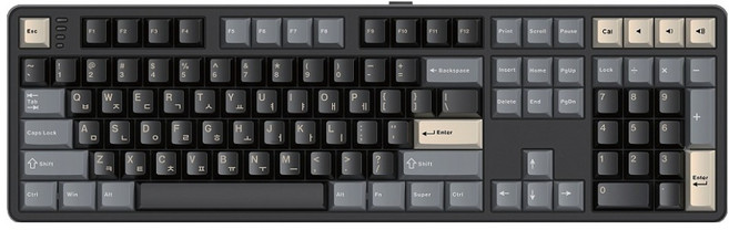 한성컴퓨터 저소음 가스켓 3모드 폼떡 유무선 기계식 키보드, 로얄블랙, GK798 PRO, KTT저소음블루