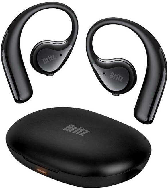 브리츠 오픈형 골전도 블루투스 이어폰, BZ-M2BONE, 블랙
