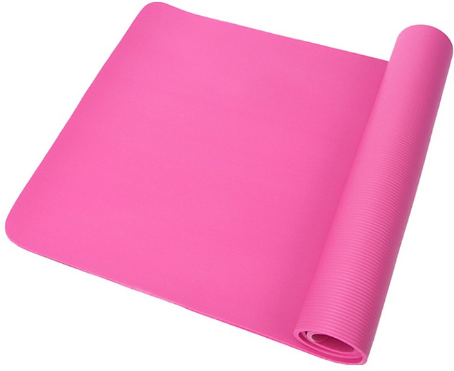 엘쏘 스트랩 포함 넓은 폭 논슬립 홈트 필라테스 운동 요가 매트, 핑크, 1개