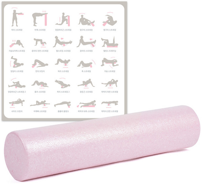 아리프 EPP 슬림 폼롤러, 라이트핑크, 1개