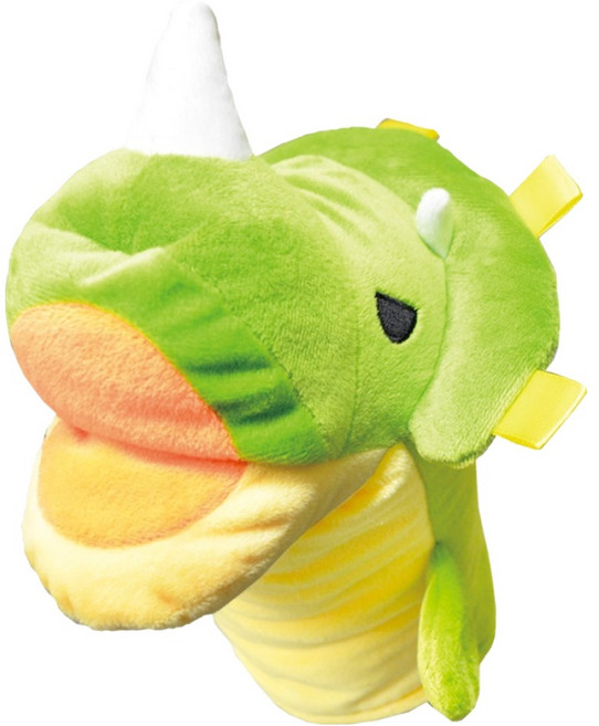 도기맨 강아지 까꿍 손 인형 장난감, 공룡, 1개