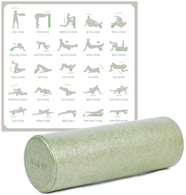 아리프 EPP 슬림 폼롤러, 올리브카키, 1개