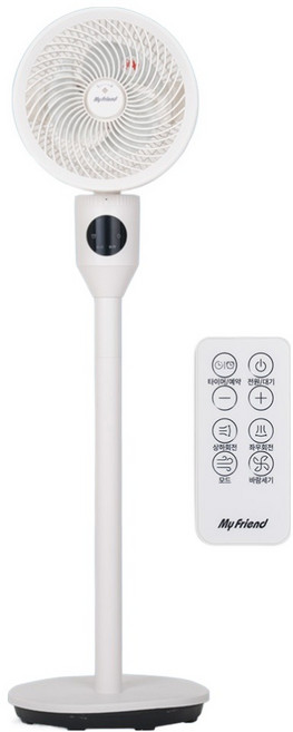 마이프랜드 360도 입체 회전 가정용 플로우에어 서큘레이터 화이트, MFD-08R