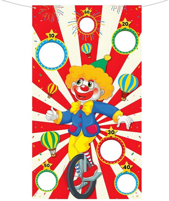 타켓배너 6HOLE 물풍선 던지기 과녁판, 삐에로