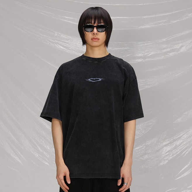 세인트페인 크레센트 피그먼트 반팔 티셔츠