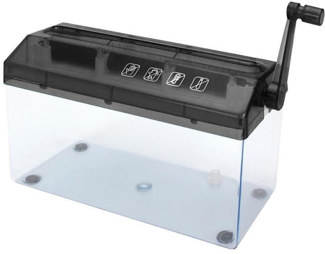 스토리빙 가정용 미니 수동 세단기, 블랙, A4