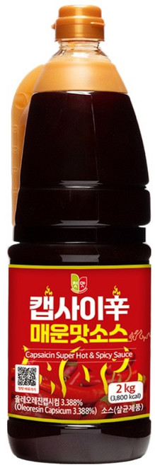 첫맛 캡사이신 매운맛 소스, 2kg, 1개
