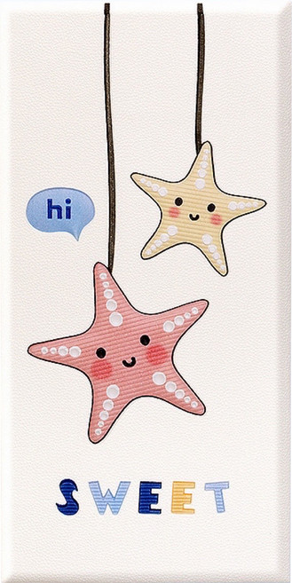 올리웰 귀여운 인테리어 스티커 방수 단열 쿠션 입체 벽 패널, 불가사리, 1개