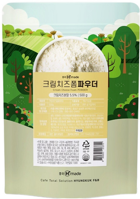 흥국에이치메이드 크림치즈폼 파우더, 500g, 1개, 1개입