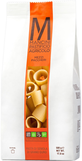 만치니 Mezzi Paccheri 파스타면, 1개, 500g