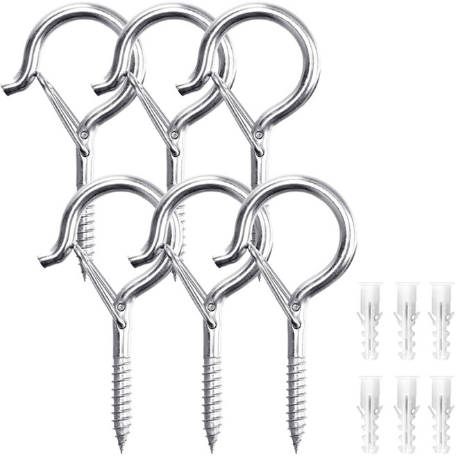 베이루 물음표 나사고리 천장 후크, 6개