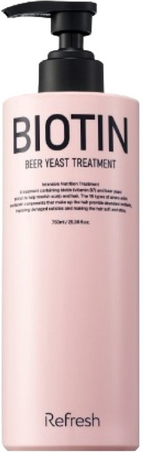 리프레쉬 비오틴 맥주 효모 트리트먼트, 1개, 750ml