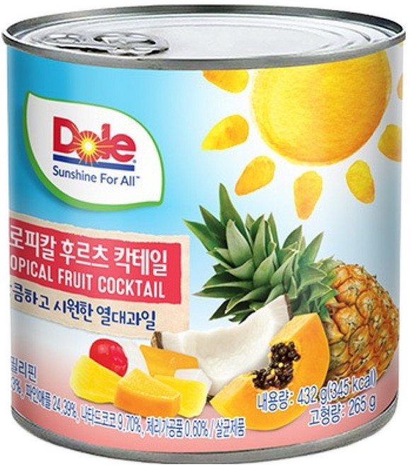 돌 후르츠 칵테일 원터치, 432g, 1개