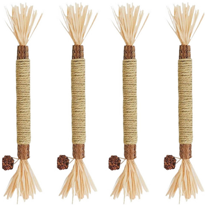 멍냥이노리터 고양이 마따따비 장난감, 혼합색상, 4개