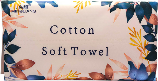 名靚 Cotton Soft Towel 抽取式洗臉巾 50張, 1包, 白色