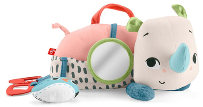 fisher-price 費雪 趴睡小犀牛, 白色, 1個