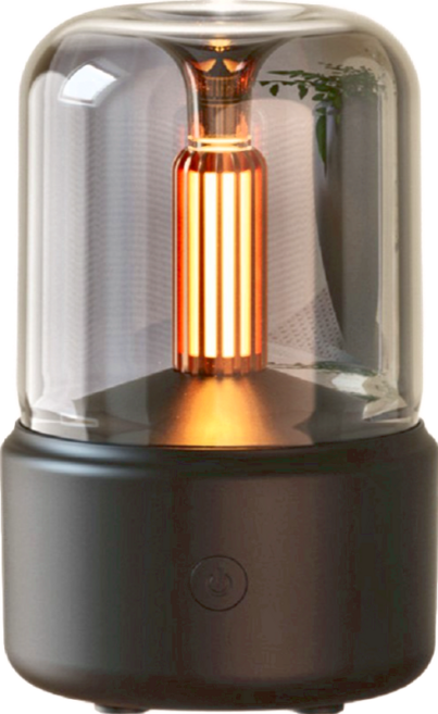 HONDONI 日式超聲波燭光香薰機, DQ702-BK, 夜幕黑