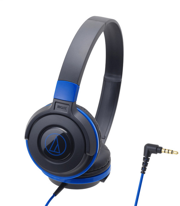 audio-technica 鐵三角 智慧型手機用可折疊頭戴式耳機 原廠保固, ATH-S100IS(BBL), 黑藍色