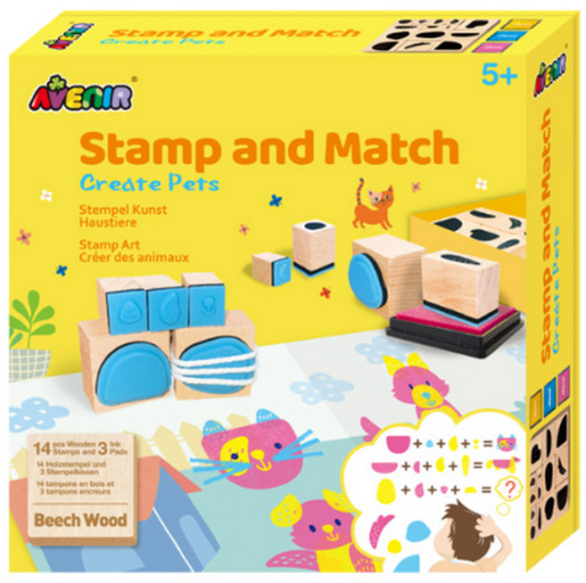 AVEnIR 印章彩繪系列 寵物創作, 黃色, 1盒