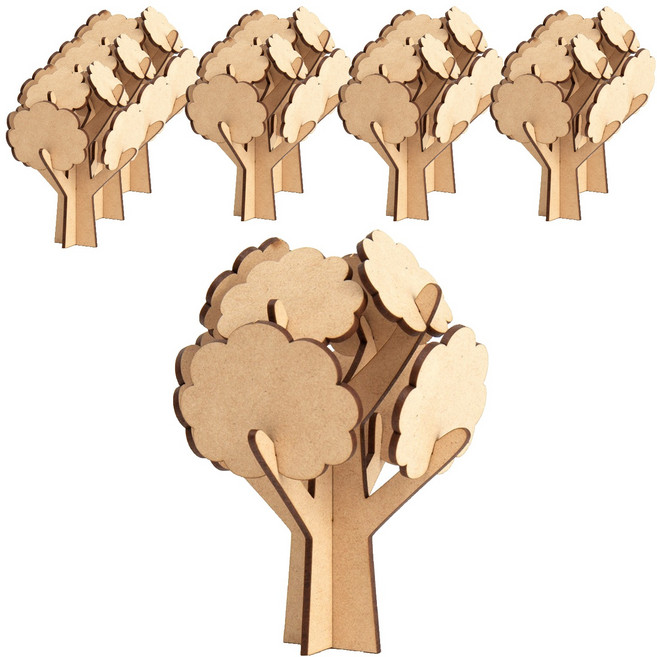 민화샵 나무 만들기 둥근나무 UDPWD0411, 10개, 혼합색상