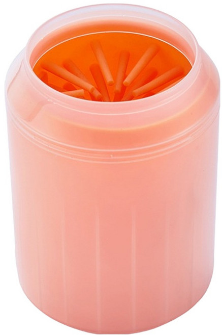 순잠 반려동물 청결관리 간편 발 세척기 L, 오렌지, 1개