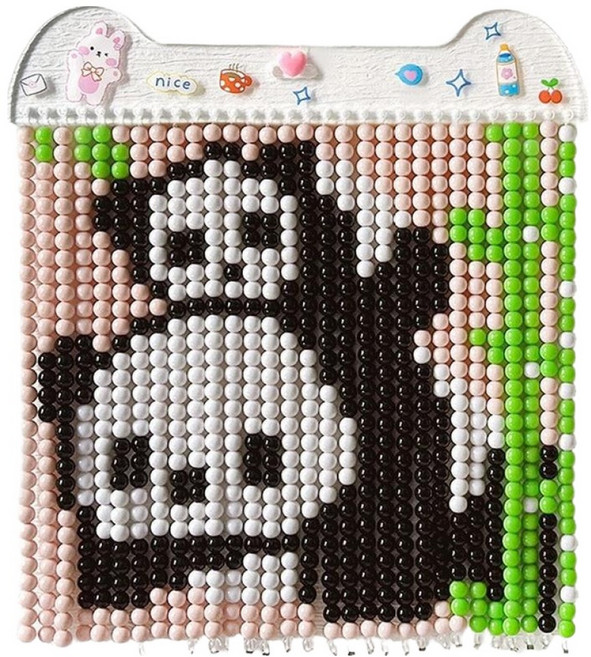 문구담 비즈발 만들기 키트 DIY 비즈 커튼 세트 02 판다와대나무, 혼합색상, 1세트