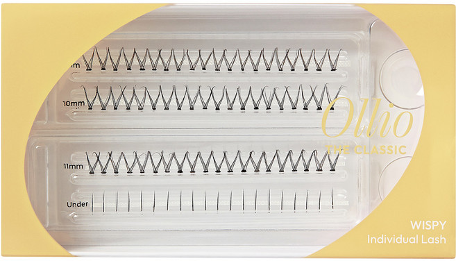 Ollio 더클래식 위스피 가닥 인조 속눈썹 5 / 9 / 10 / 11mm, 블랙(무향), 1개