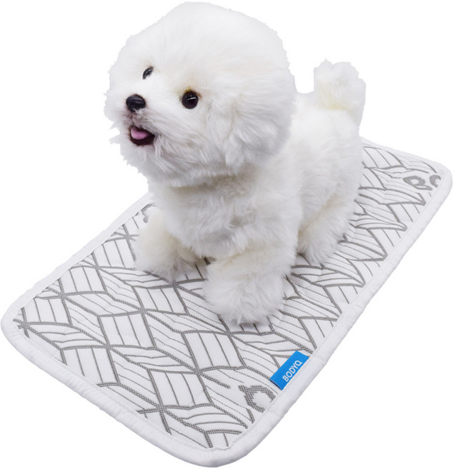 바디큐 강아지 듀라론 항균 냉감패드, 그레이, 1개