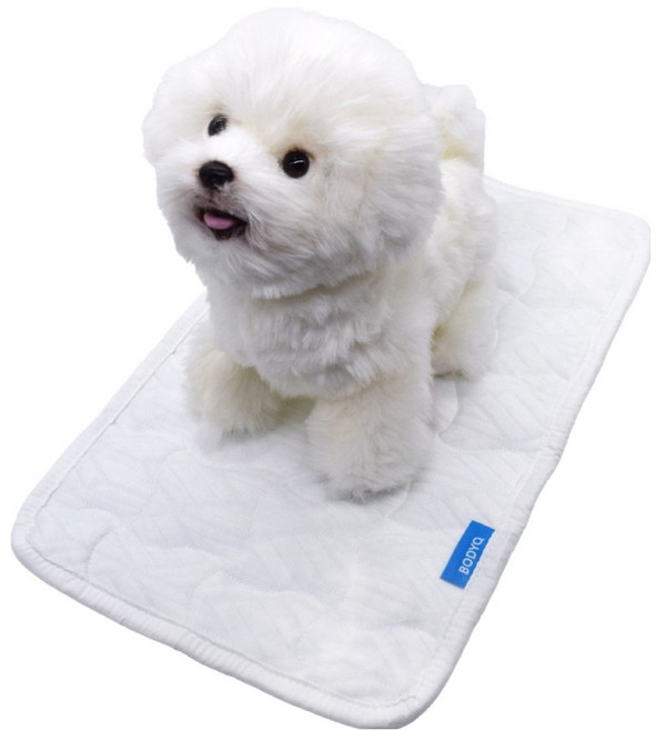 바디큐 강아지 듀라론 항균 냉감패드, 화이트, 1개