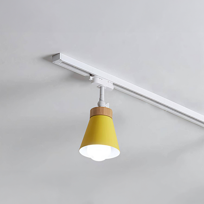 HAPPYBRIGHT 樂亮LED照明 馬卡龍軌道燈頭 不含燈泡 E27, 鵝毛黃, 1個