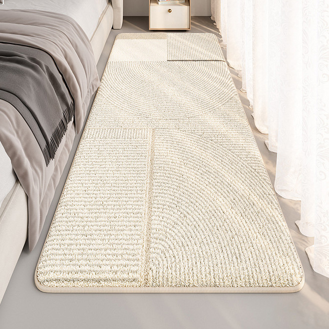 Mini嚴選 日系風仿羊絨長條床邊地毯