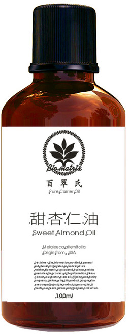 Bio-matrix 百翠氏 冷壓甜杏仁油 Sweet Almond Oil, 1瓶, 100ml
