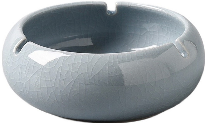 로프트마켓 도자기형 깔끔한 실내용 재떨이, 라이트블루, 1개