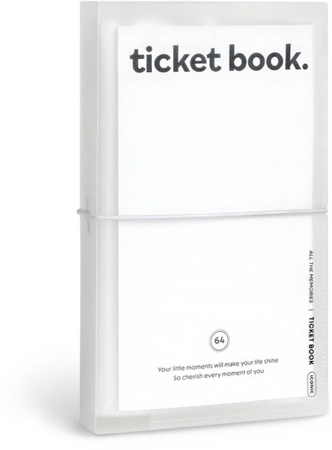 아이코닉 콜렉트 티켓북, WHITE, 1개