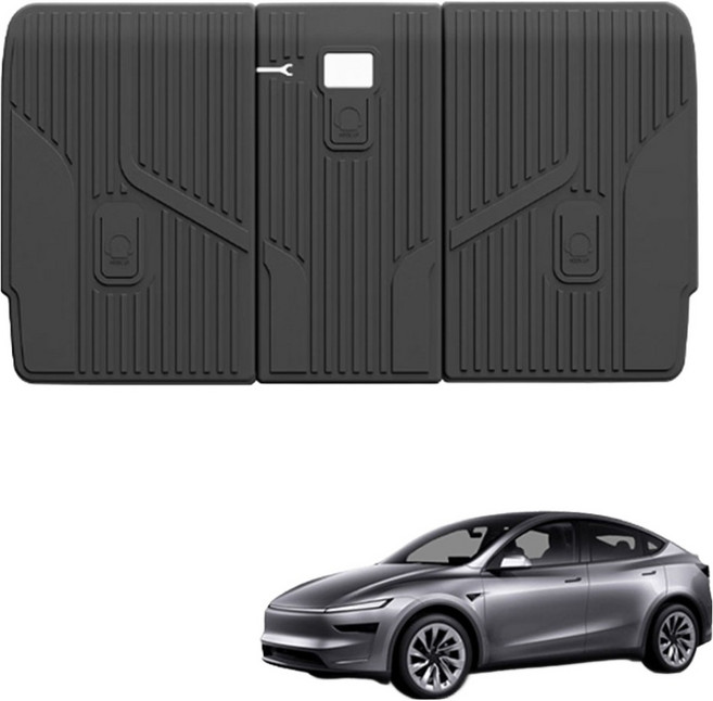 3W에코라이너 TPE 2열 트렁크 커버 매트, 블랙, 테슬라 모델Y 주니퍼