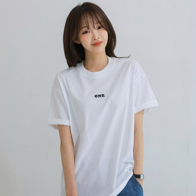 시크폭스 여성용 멀티풀 프린팅 반팔 티셔츠 52TS234