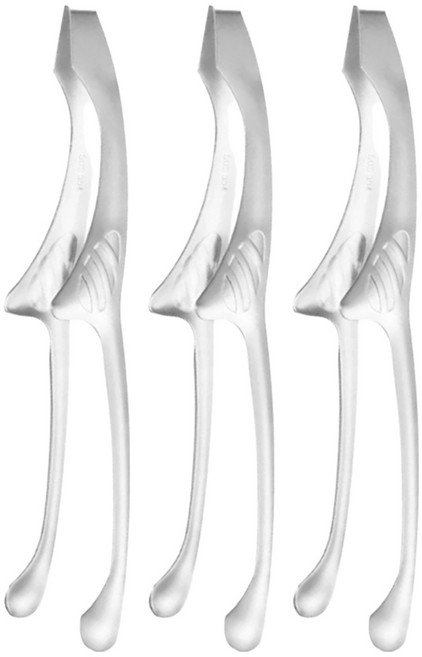 小麥購物 不鏽鋼烤肉夾 G453 中, 3個, 銀色