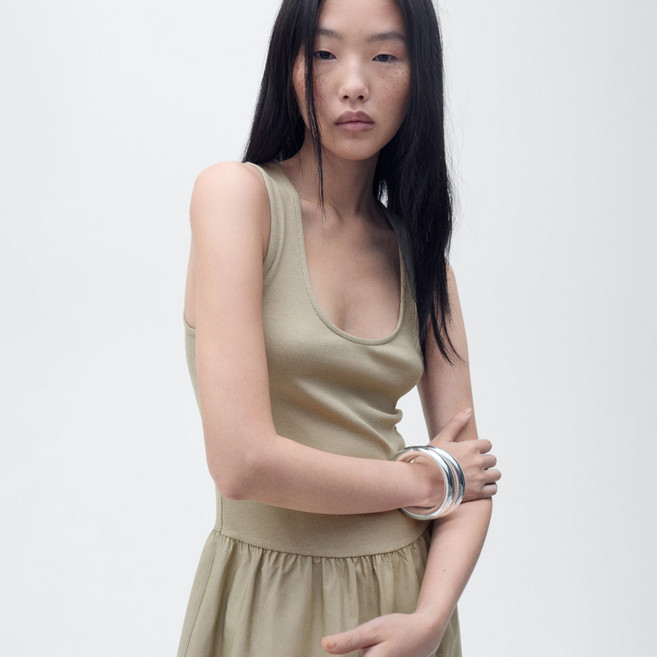 MANGO 女款 VALVI 洋裝 87057187, 卡其色