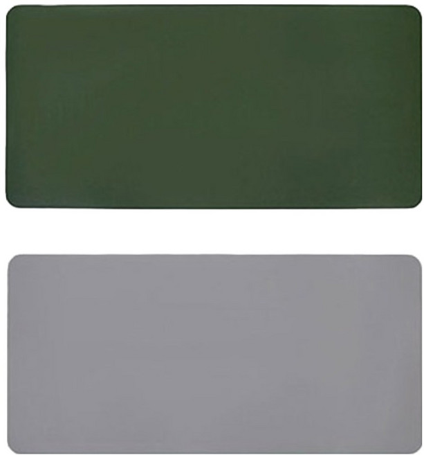 테이아 와이드 양면 논슬립 데스크 매트, 다크그린 + 그레이