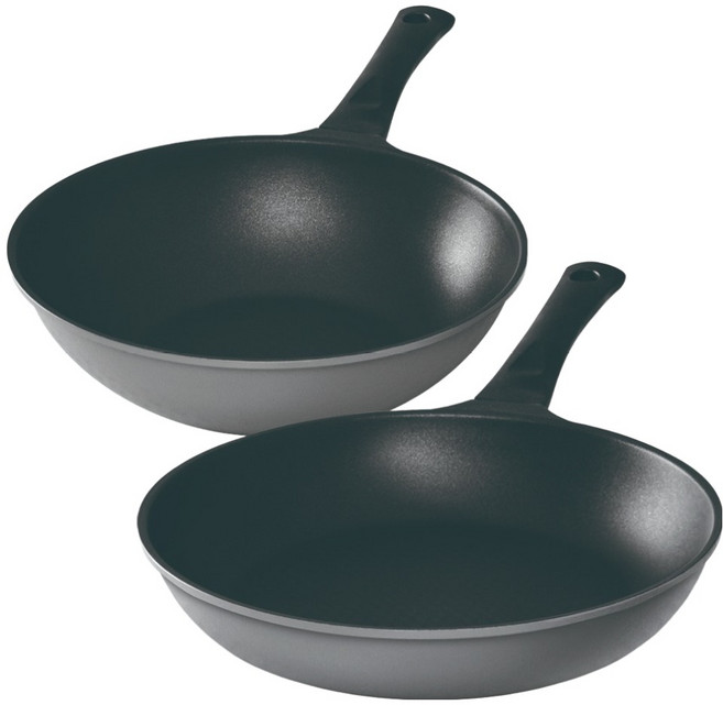 키친아트 티타늄 프라이팬 세트 2개, 그레이, 프라이팬 30cm + 궁중팬 30cm, 1세트
