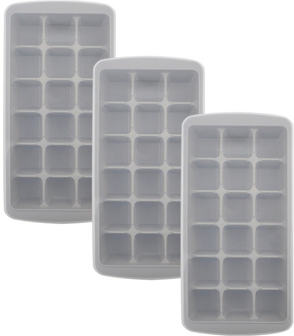 키친유 18구 뚜껑 아이스트레이, 그레이, 3개